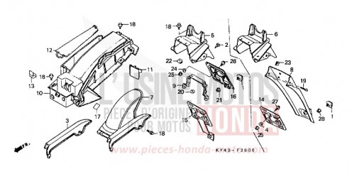 REAR FENDER NSR125RL de 1990